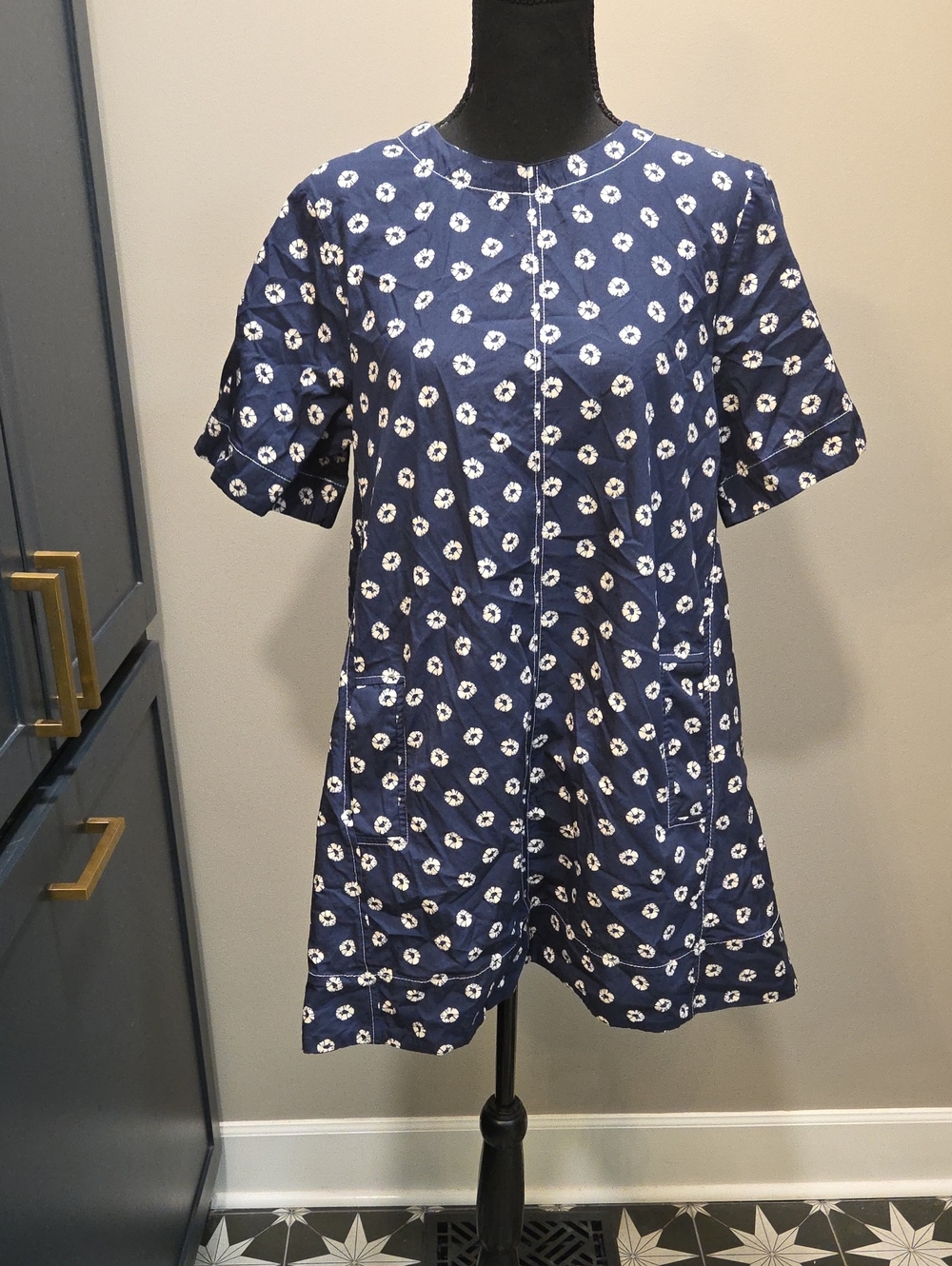 Anthropologie The Emmy Short-Sleeve Swing Mini Dress by Maeve XS